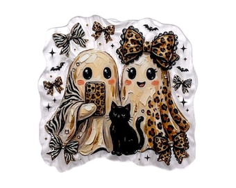 Leopard Ghost Acrylic Flatback – Ghost Selfie