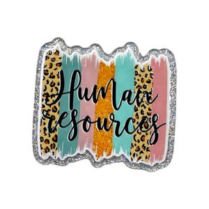 Human Resources Acrylic Flatback - Leopard