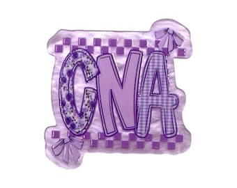 Purple CNA Acrylic Flatback – Checker Healthcare