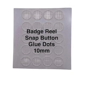 Extra-Strong Permanent Glue Dots for Button Snap (10mm) – Pack of 20 – Not for Standard Badge Reels