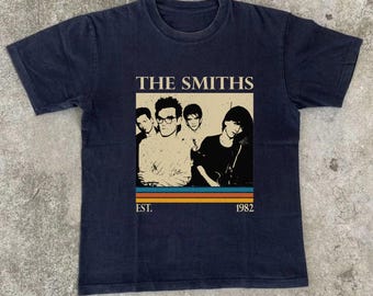 Camiseta unisex de estilo vintage de The Smiths, ideal como regalo para mujer y hombre.