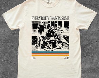 Camiseta "Everybody Wants Some Comfort Colors", camiseta vintage de filme.