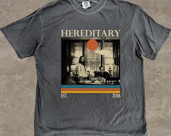 Camiseta con colores de confort hereditarios, camiseta vintage de la película