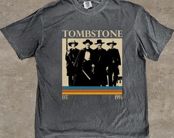 Camiseta Retro Tombstone Comfort Colors, Camiseta Vintage de Filme