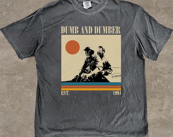 Camiseta "Dos tontos muy tontos" con colores cómodos, camiseta vintage de la película de los 90