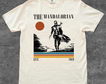 The Mandalorian Tv Series Comfort Colors T-Shirt, Vintage Film T-Shirt