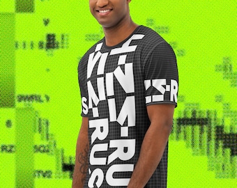 Sci-Fi Runner Graphic Tee – Cyberpunk Space Shooter Shirt – Retro Gaming Apparel