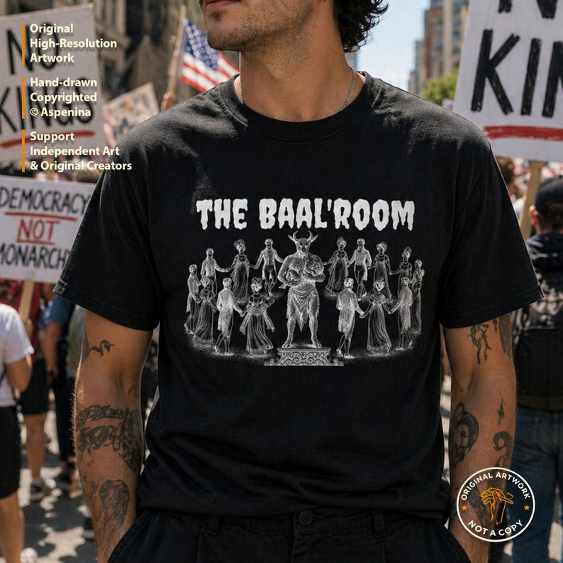 Camiseta con ilustración del demonio de Baalroom / Diseño de baile vintage ocultista