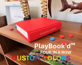 PlayBook'd - Four in a row game book, stylish game storage case