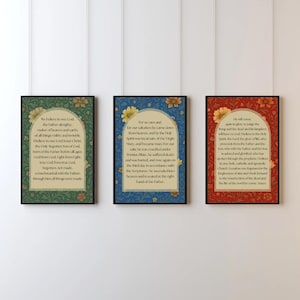 Framed Christian Poster (3 Panels)