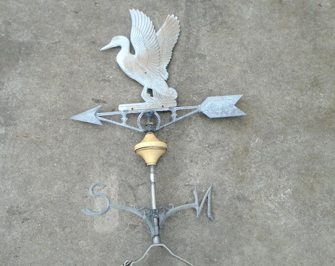 Ducks Unlimited Weather Vane, Cast Aluminum, Antique, Patina, Maryville