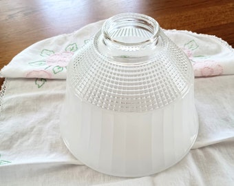 National Home Lamp Council White Glass Lamp Shade, Ceiling Fixture, Frosted, Vintage Lamp Shade