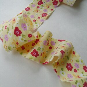 Junk Journal Floral Fabric Ribbon, 14 Feet, Scrapbooking, Yellow Cotton ...