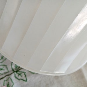 National Home Lamp Council White Glass Lamp Shade, Ceiling Fixture, Frosted, Vintage Lamp Shade imagem 6