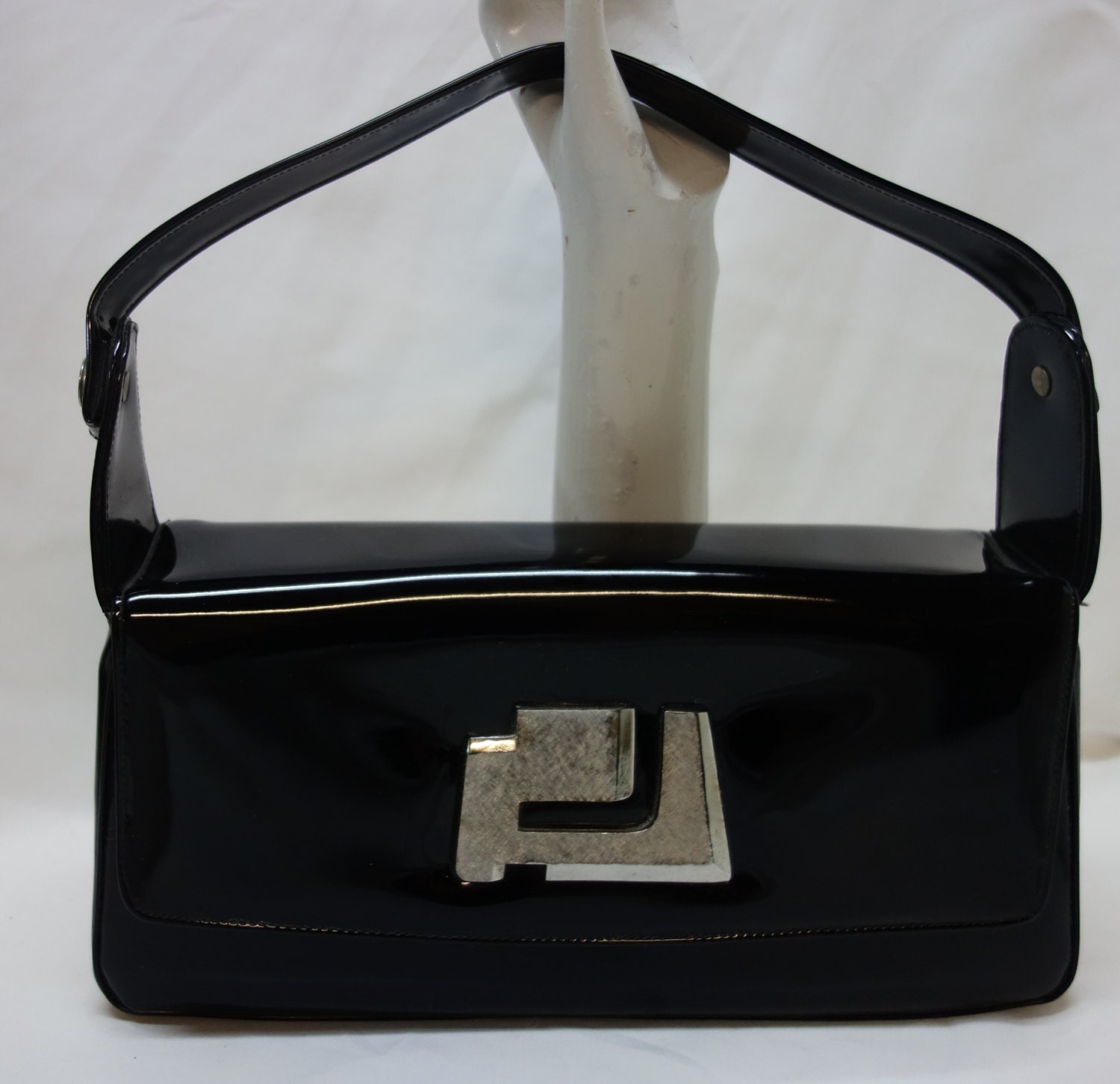 Vintage 1940s Crown Lewis Dark Plum Handbag - South Pointe Vintage