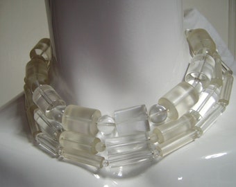 Vintage JAY FEINBERG Vintage Clear Lucite Choker Necklace