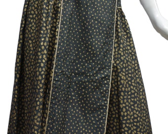 YSL Yves Saint Laurent rive gauche Vintage Silk Taffeta Wrap Skirt SzFr40