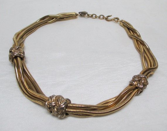 Vintage YSL Snake-chain Choker Necklace