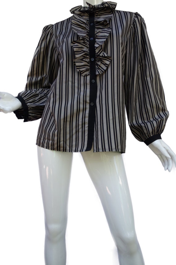 YSL Yves Saint Laurent Vintage Silk Taffeta Stripe