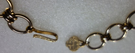 Vintage YSL rive gauche Gilt hammered Necklace - image 8