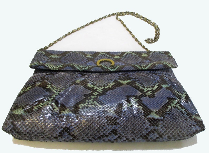 Vintage 70s Snakeskin Clutch/Shoulderbag by SUPREME image 1