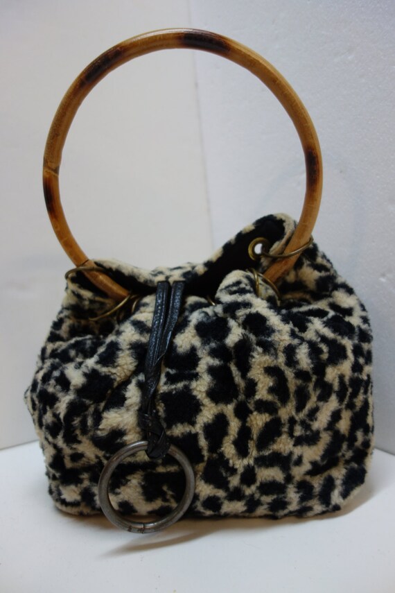 Vintage ROGER VAN S. Animal Print Purse with Round