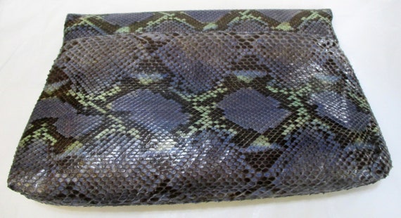 Vintage 70s Snakeskin Clutch/Shoulderbag by SUPRE… - image 5