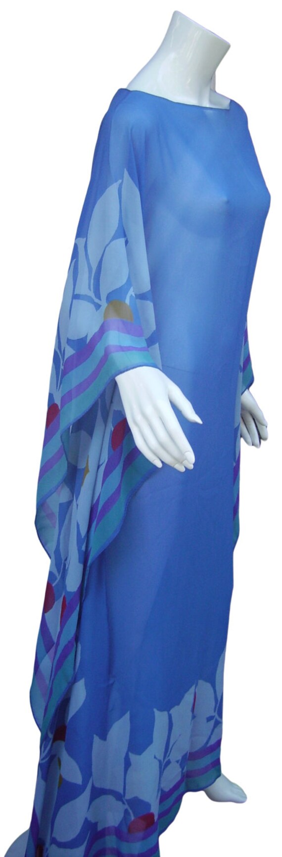 VALENTINO 70s Silk Chiffon Kaftan Extremely Rare