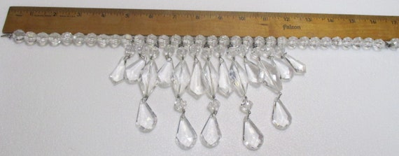 Vintage LES BERNARD INC Clear Lucite Drop Choker … - image 3