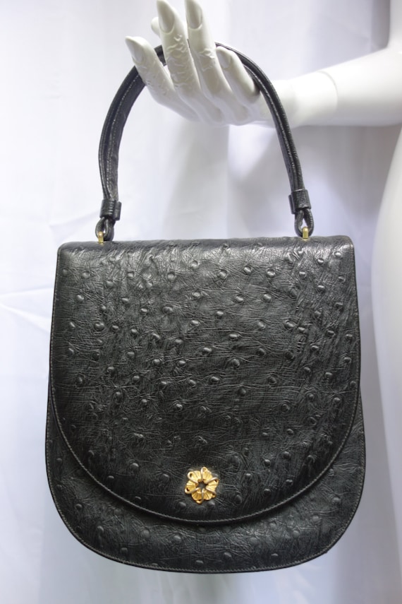 Black Ostrich Purse 