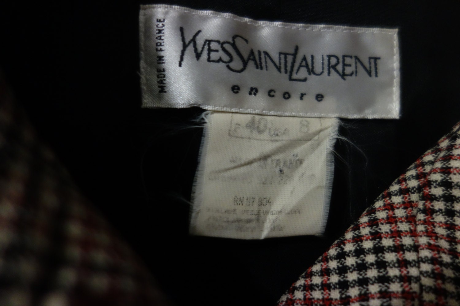 Vintage Yves Saint Laurent Navy/cream/red Jacket Size Fr40 US8 - Etsy