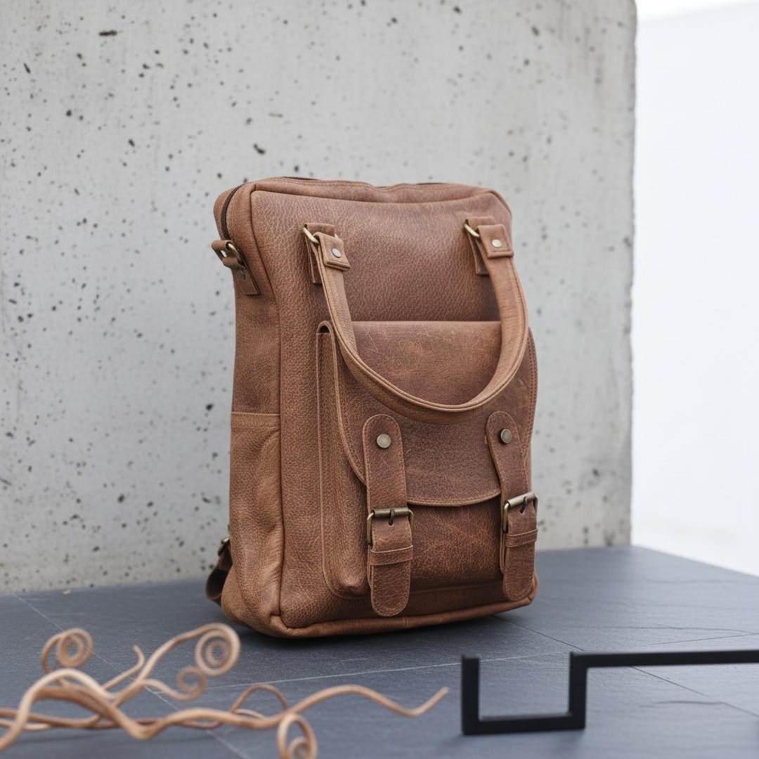 Tan Rucksack Handmade Full-grain Leather Backpack | Tan Brown Vintage Rucksack - Etsy