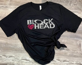 Blockhead 4 Life T-shirt: Glitter Graphic Tee