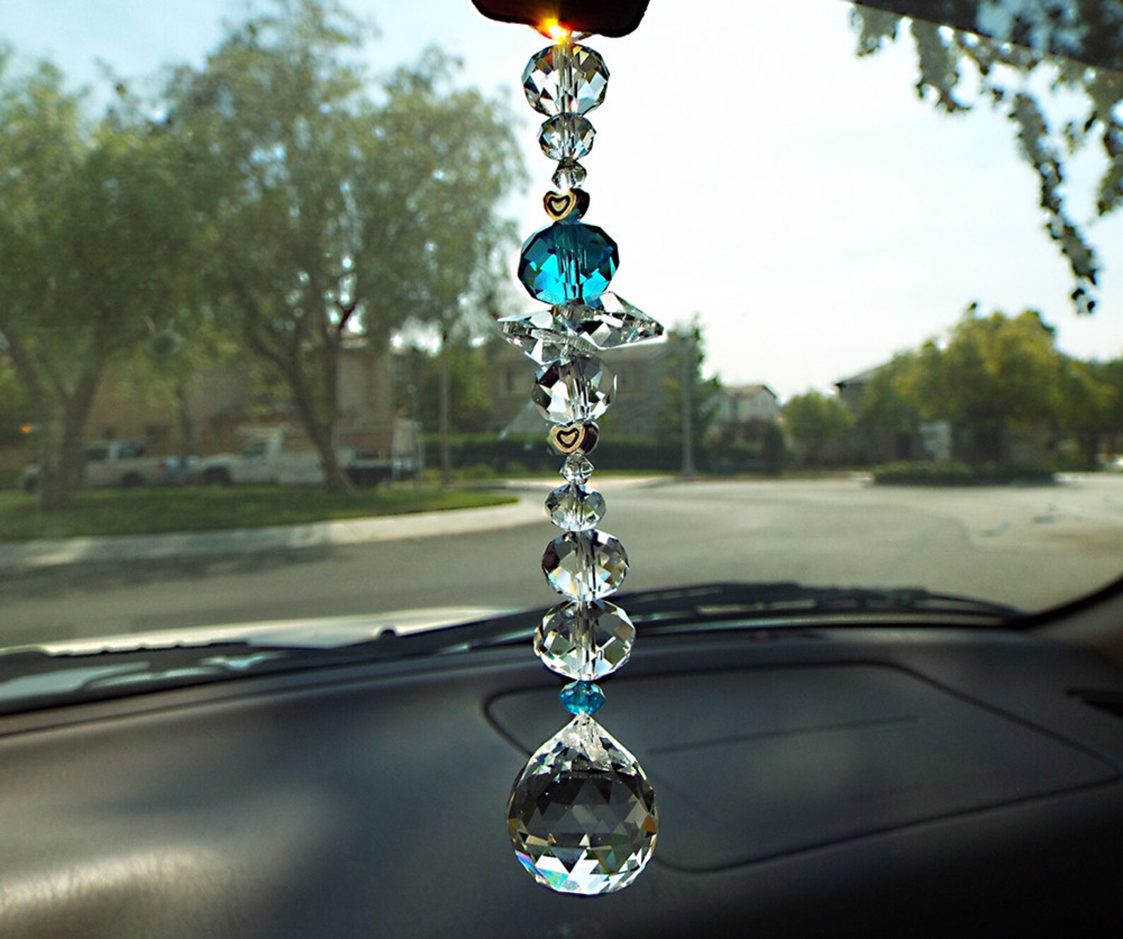 Suncatcher Angel Car Charm Rear View Mirror Angel Crystal Etsy
