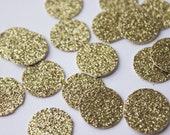 Gold Glitter Party Confetti - 500 ct. Circle Confetti - Die Cut - Golden - Decor - Party - Wedding - Paper Craft - Kraft - Shimmer - Bridal