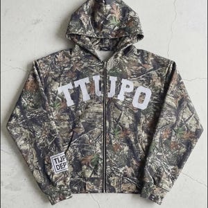 Y2K Camo Zip Up Hoodie Jacket for Men | Tactical Bomber Cardigan, Letter Patchwork, Motorcycle Streetwear, Autumn Gift for Him
