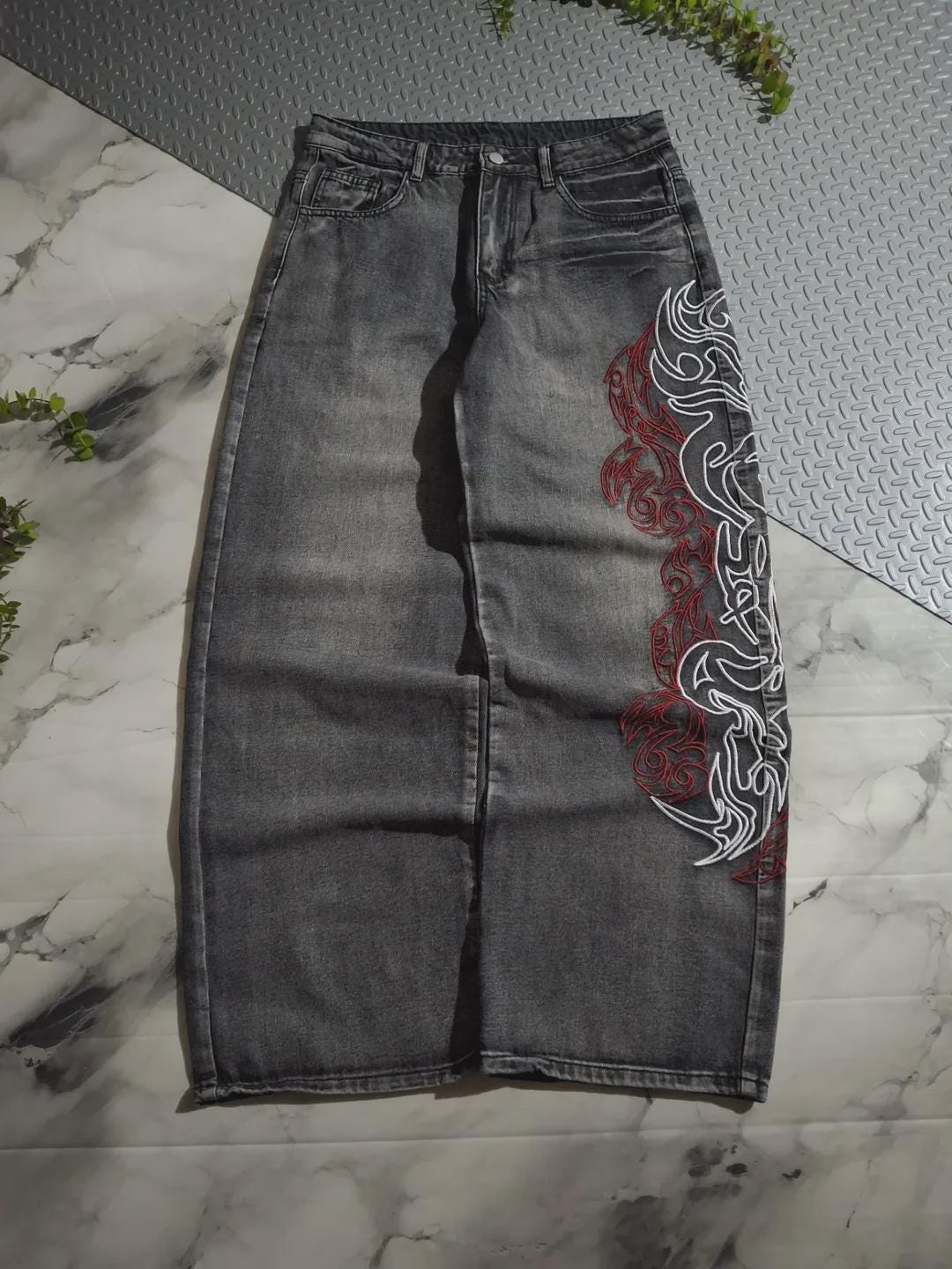 Painted jeans anime - Etsy 日本