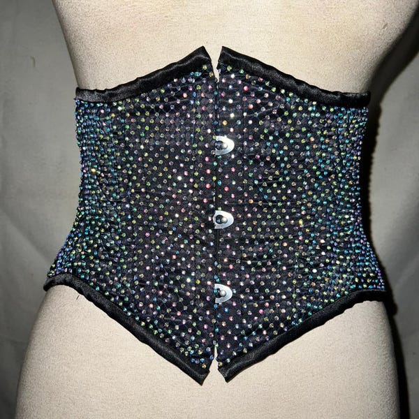 Rhinestone Corset - Etsy