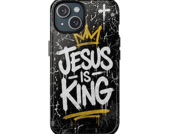 Jesus Is King Christian Graffiti Tough Magnetic Phone Case