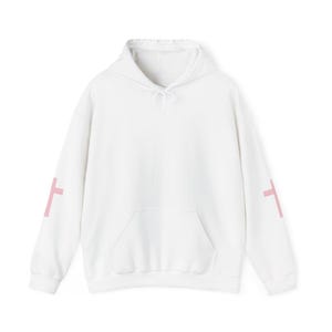 Christian Hoodie, Pink Cross, Faith Based Apparel image 6