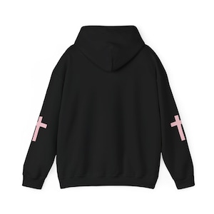 Christian Hoodie, Pink Cross, Faith Based Apparel image 8