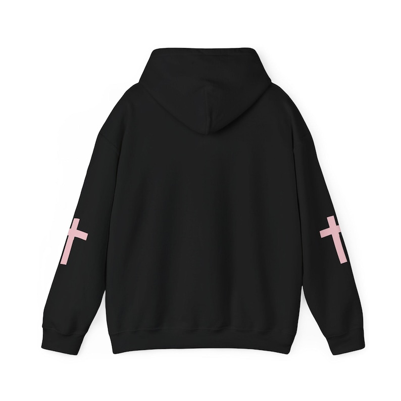 Christian Hoodie, Pink Cross, Faith Based Apparel image 8