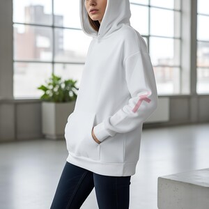Christian Hoodie, Pink Cross, Faith Based Apparel image 5