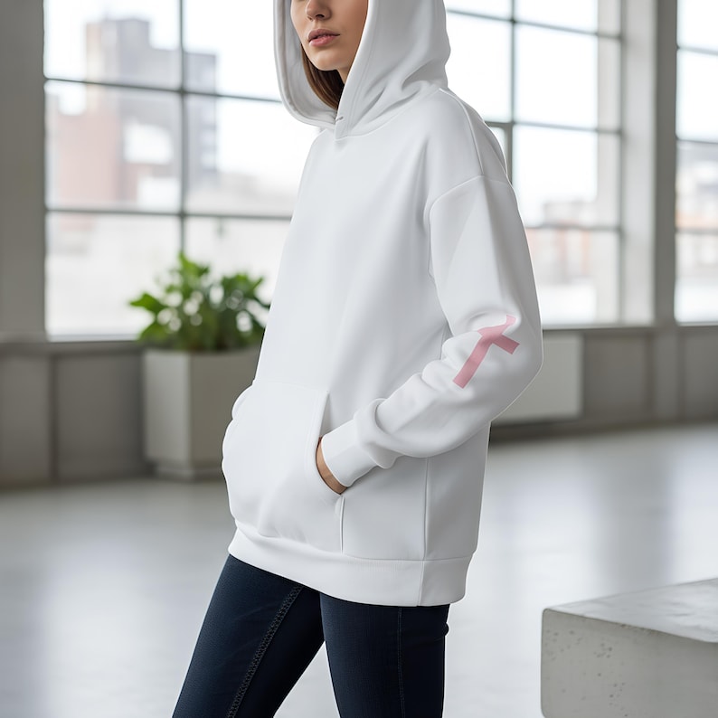 Christian Hoodie, Pink Cross, Faith Based Apparel image 5
