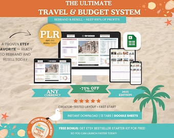 Ultimate Travel Planner Spreadsheet Google Sheets PLR