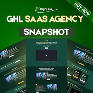 GoHighLevel SaaS Agency Snapshot | Complete GHL System | Pipelines, Calendars, Funnels, Website, Automations