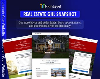 Real Estate GHL Snapshot | Realtor CRM, Funnels, Automations, Lead Generation