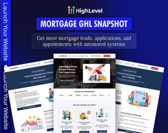 Mortgage GoHighLevel Snapshot | GHL Mortgage Broker CRM | AI Chatbot + Power Dialer + Funnels + Automations