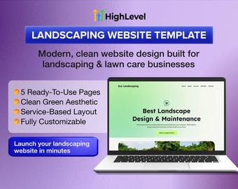 GoHighLevel Landscaping Website Template | Done For You | GHL Website Design
