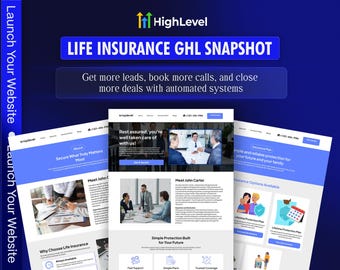 GoHighLevel Life Insurance Snapshot | Agent CRM, Funnels, AI (Digital Download)